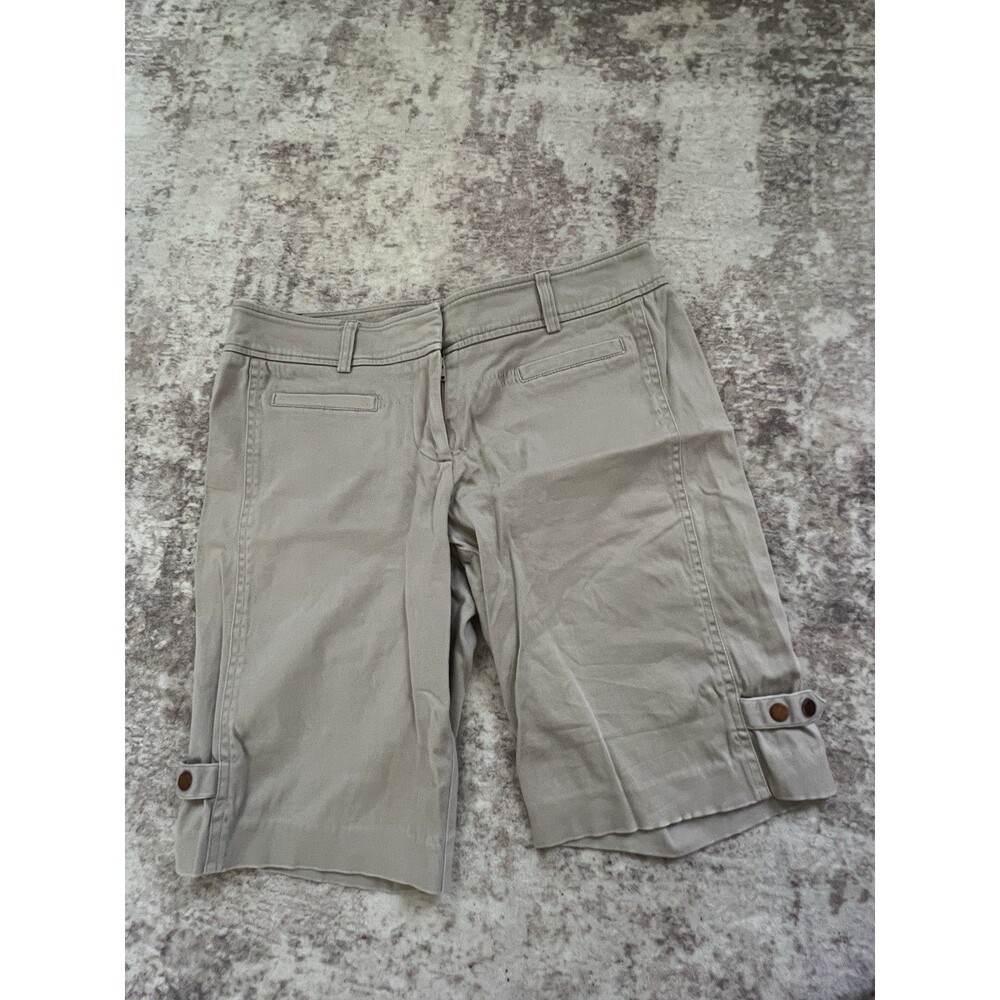 Cache Shorts Women Y2K 8 Khaki Beige Cargo Bermuda Pockets